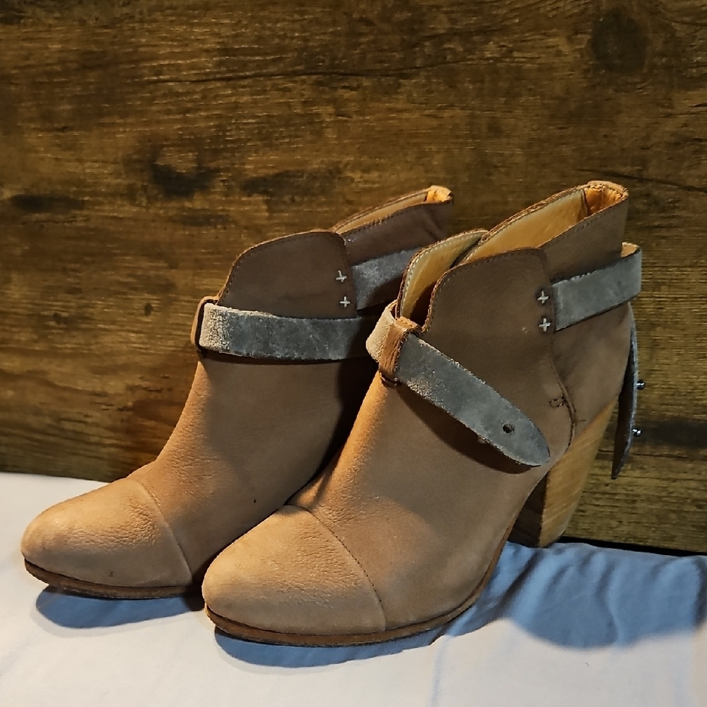 rag & bone Brown Ankle Booties with Strap